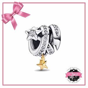 Two-Tone Shooting Star Spiral Charm